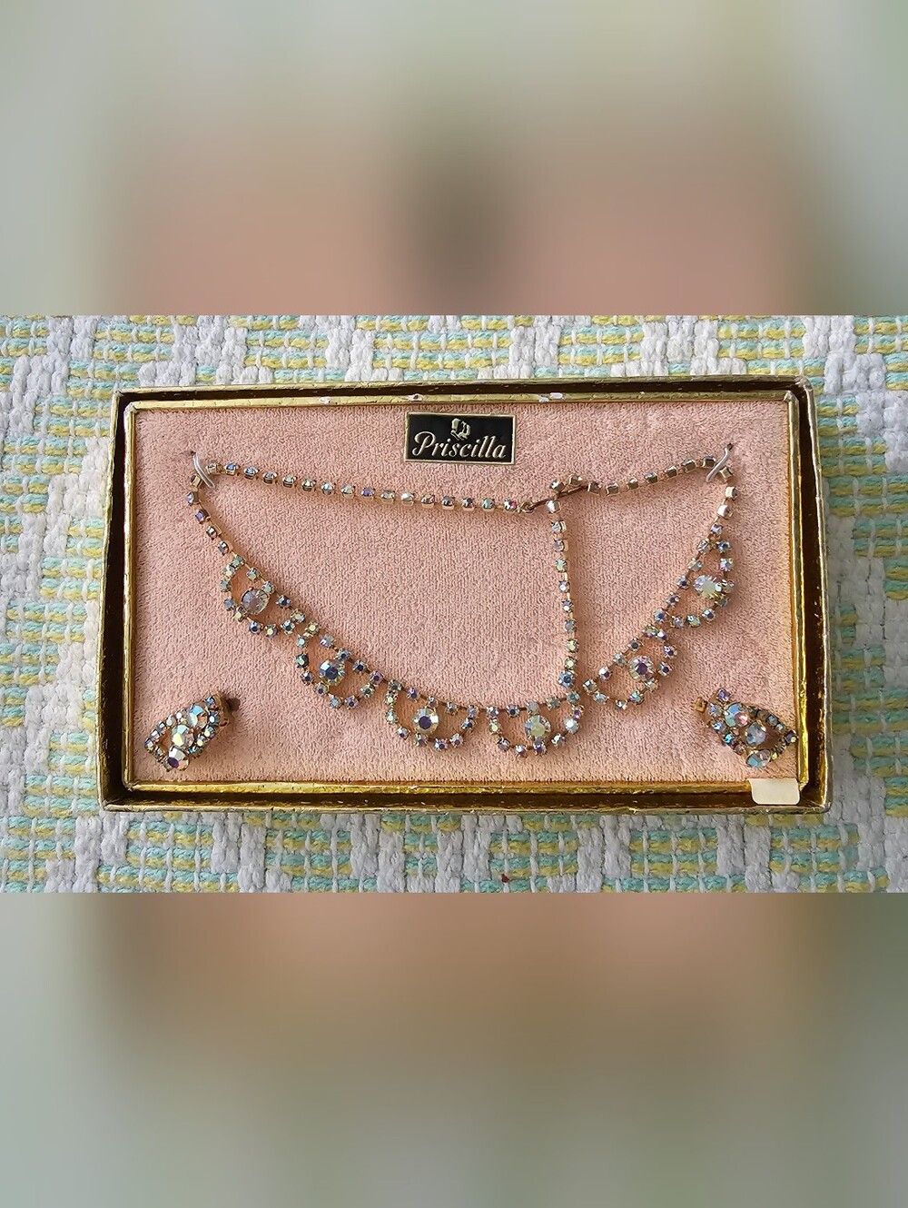 Vintage Necklace And Earring Set By John Alden With Original Box.